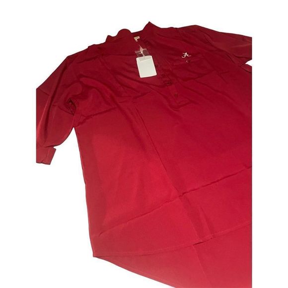 UG Apparel Womens Red Half Cuffed Sleeve Collared Button Up Blouse Top Size 1X - Picture 4 of 6